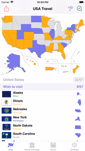 USA Travel: I've Been in US Screenshot 3 - AppWisp.com USA Travel: I've Been in US Screenshot 3 - AppWisp.com