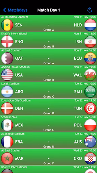 World Football Calendar 2022 Screenshot 3 - AppWisp.com World Football Calendar 2022 Screenshot 3 - AppWisp.com