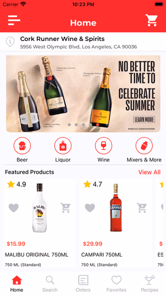 Cork Runner Wine & Spirits Screenshot 1 - AppWisp.com Cork Runner Wine & Spirits Screenshot 1 - AppWisp.com