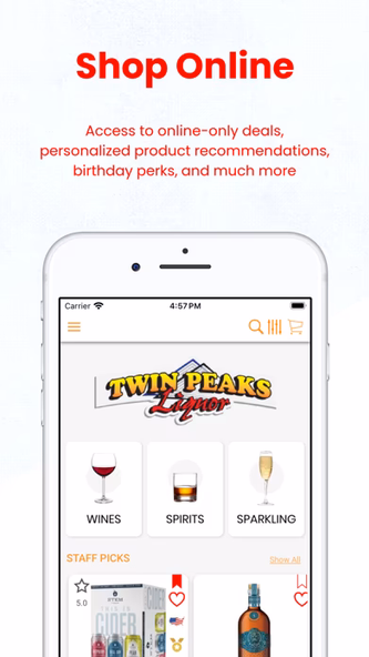 Twin Peaks Liquor Screenshot 1 - AppWisp.com Twin Peaks Liquor Screenshot 1 - AppWisp.com