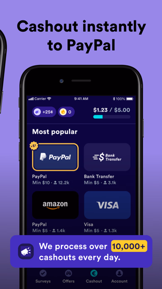 Survey Spin: Get paid cash! Screenshot 3 - AppWisp.com Survey Spin: Get paid cash! Screenshot 3 - AppWisp.com