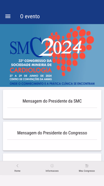 CONGRESSO SMC Screenshot 3 - AppWisp.com CONGRESSO SMC Screenshot 3 - AppWisp.com