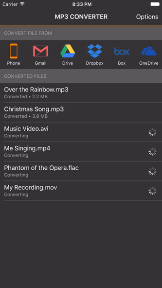 MP3 Converter - Convert Videos and Music to MP3 Screenshot 1 - AppWisp.com