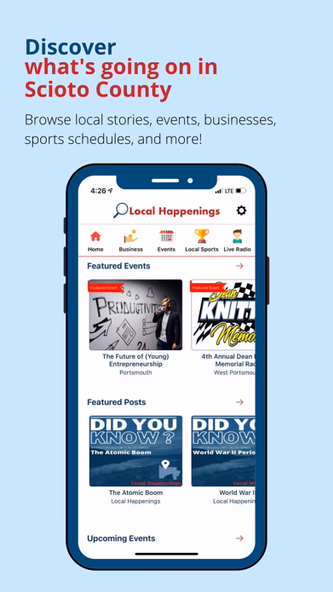 Local Happenings Screenshot 1 - AppWisp.com Local Happenings Screenshot 1 - AppWisp.com