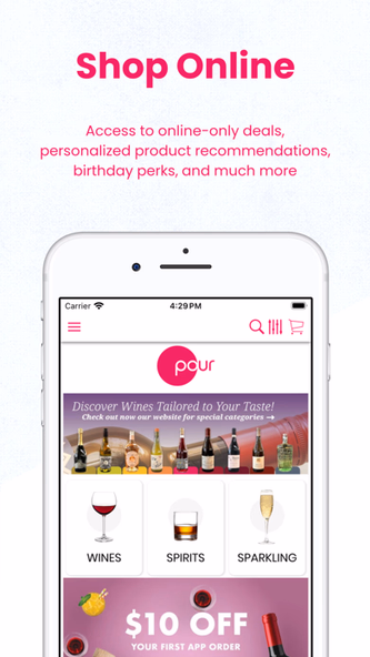 Pour Wines Screenshot 1 - AppWisp.com Pour Wines Screenshot 1 - AppWisp.com