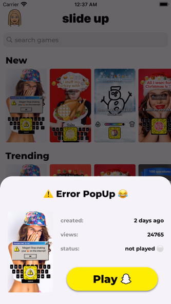 Slide Up - Games, New Friends! Screenshot 1 - AppWisp.com Slide Up - Games, New Friends! Screenshot 1 - AppWisp.com
