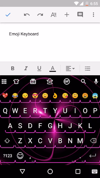 Neon Light Emoji Gif Keyboard Screenshot 1 - AppWisp.com Neon Light Emoji Gif Keyboard Screenshot 1 - AppWisp.com