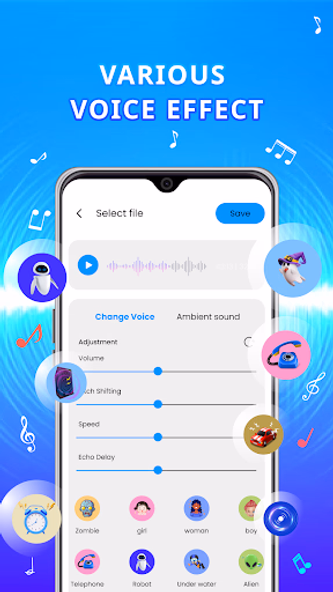 Voice Changer - Audio Effects Screenshot 2 - AppWisp.com Voice Changer - Audio Effects Screenshot 2 - AppWisp.com
