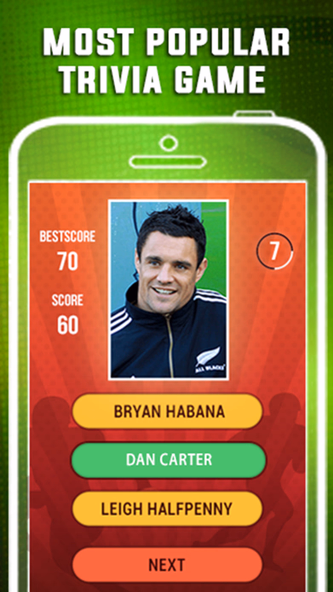 Guess Rugby League Player Quiz Screenshot 1 - AppWisp.com Guess Rugby League Player Quiz Screenshot 1 - AppWisp.com