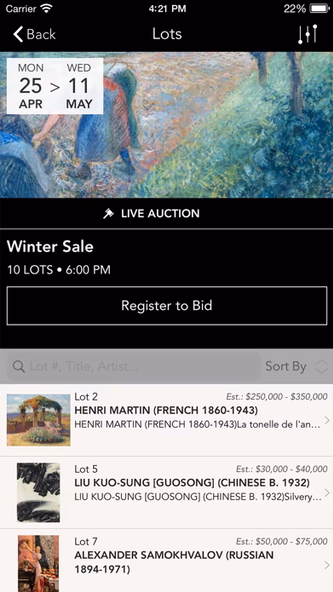 Shapiro Auctions LLC Screenshot 2 - AppWisp.com Shapiro Auctions LLC Screenshot 2 - AppWisp.com