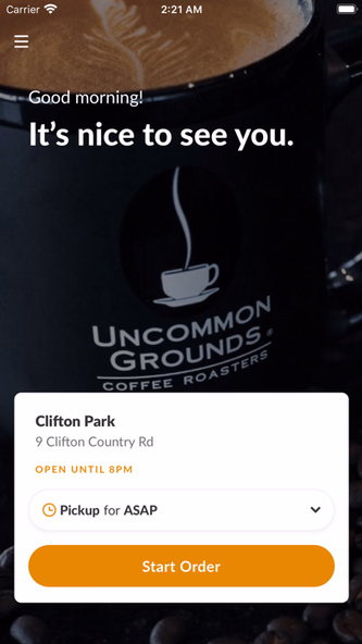 Uncommon Grounds Coffee & Tea Screenshot 2 - AppWisp.com Uncommon Grounds Coffee & Tea Screenshot 2 - AppWisp.com