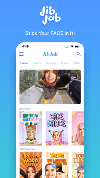 JibJab: Fun Ecards, GIFs & AI Screenshot 2 - AppWisp.com JibJab: Fun Ecards, GIFs & AI Screenshot 2 - AppWisp.com
