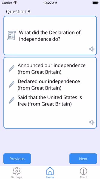 U.S. Citizenship Test '25 Screenshot 2 - AppWisp.com U.S. Citizenship Test '25 Screenshot 2 - AppWisp.com