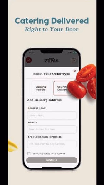 Café Zupas Catering Screenshot 4 - AppWisp.com Café Zupas Catering Screenshot 4 - AppWisp.com