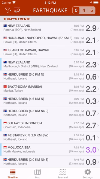 Earthquake - alerts and map Screenshot 1 - AppWisp.com Earthquake - alerts and map Screenshot 1 - AppWisp.com