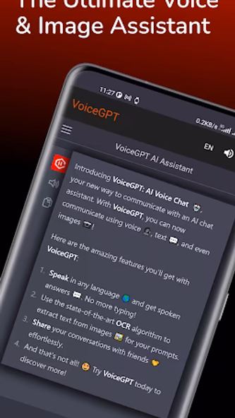 VoiceGPT: AI Voice Assistant Screenshot 1 - AppWisp.com VoiceGPT: AI Voice Assistant Screenshot 1 - AppWisp.com