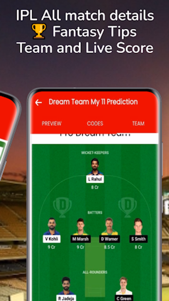 Team 11 - Fantasy Prediction Screenshot 2 - AppWisp.com Team 11 - Fantasy Prediction Screenshot 2 - AppWisp.com