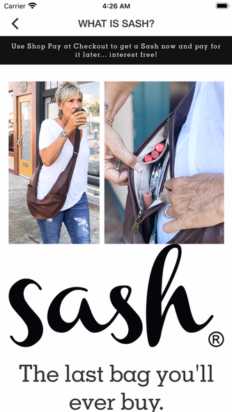 Sash Bag Screenshot 1 - AppWisp.com Sash Bag Screenshot 1 - AppWisp.com