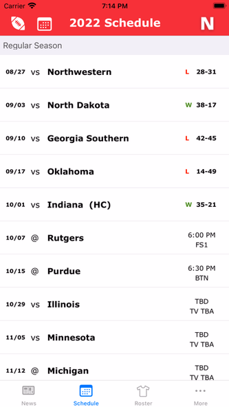 HuskerAddict Screenshot 3 - AppWisp.com HuskerAddict Screenshot 3 - AppWisp.com