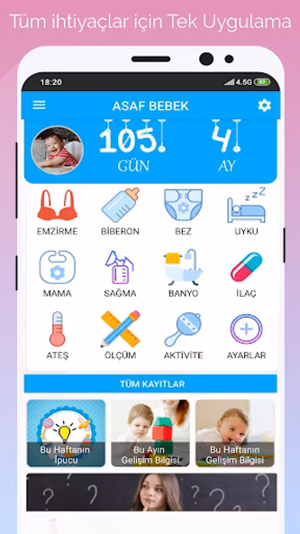 Gün Gün Bebek Bakımı, Takibi Screenshot 1 - AppWisp.com Gün Gün Bebek Bakımı, Takibi Screenshot 1 - AppWisp.com