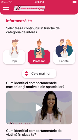Educație fără bullying Screenshot 3 - AppWisp.com Educație fără bullying Screenshot 3 - AppWisp.com