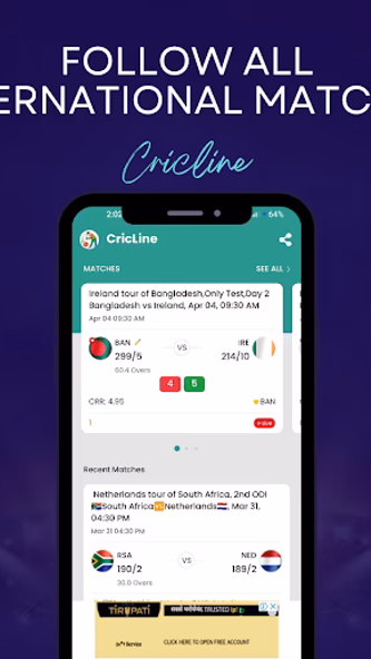 CricLine - Live Cricket Line Screenshot 3 - AppWisp.com CricLine - Live Cricket Line Screenshot 3 - AppWisp.com
