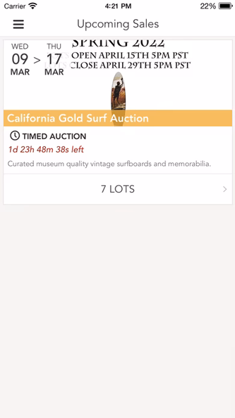 California Gold Surf Auction Screenshot 1 - AppWisp.com California Gold Surf Auction Screenshot 1 - AppWisp.com