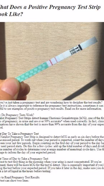 Pregnancy Tests Tutorial Screenshot 4 - AppWisp.com Pregnancy Tests Tutorial Screenshot 4 - AppWisp.com
