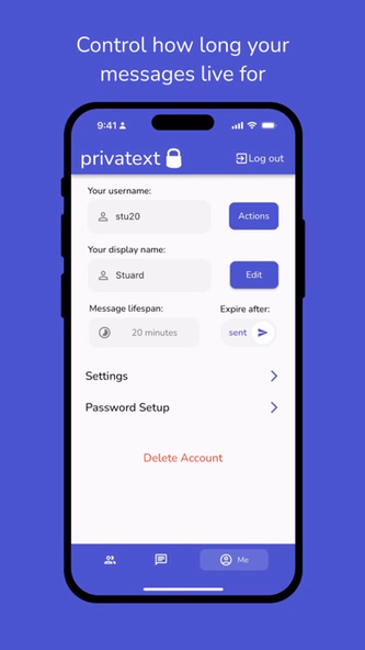 Privatext - Private Text App Screenshot 4 - AppWisp.com Privatext - Private Text App Screenshot 4 - AppWisp.com