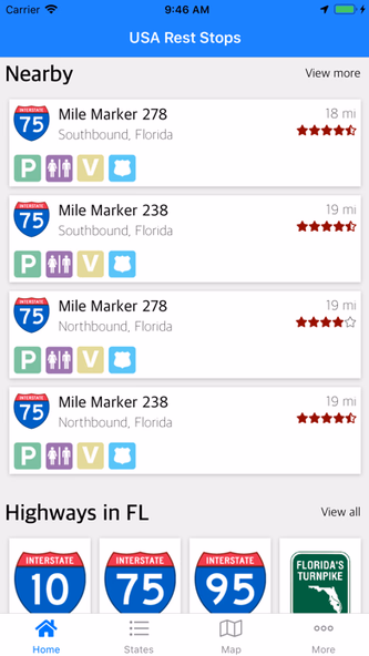 USA Rest Stops Screenshot 2 - AppWisp.com USA Rest Stops Screenshot 2 - AppWisp.com
