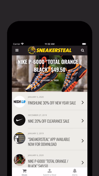 SNEAKERSTEAL Screenshot 1 - AppWisp.com SNEAKERSTEAL Screenshot 1 - AppWisp.com