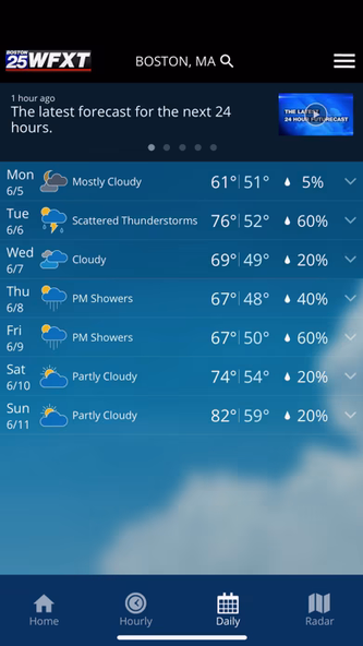 Boston 25 Weather Screenshot 3 - AppWisp.com Boston 25 Weather Screenshot 3 - AppWisp.com