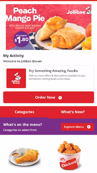 Jollibee Brunei Screenshot 1 - AppWisp.com Jollibee Brunei Screenshot 1 - AppWisp.com