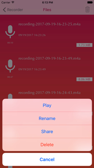 Voice Recorder-Sound Recorder Screenshot 4 - AppWisp.com Voice Recorder-Sound Recorder Screenshot 4 - AppWisp.com