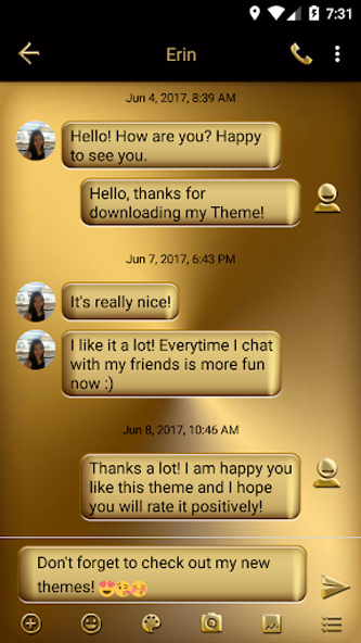 SMS Messages Metal Solid Gold Screenshot 2 - AppWisp.com SMS Messages Metal Solid Gold Screenshot 2 - AppWisp.com