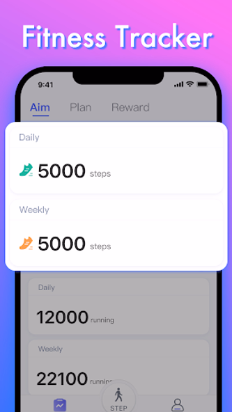 Fitness Pedometer:Step Counter Screenshot 2 - AppWisp.com Fitness Pedometer:Step Counter Screenshot 2 - AppWisp.com