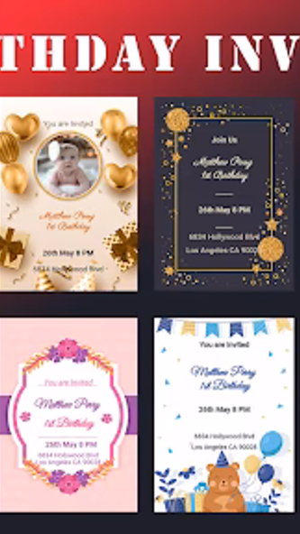 Birthday Invitation Card Maker Screenshot 2 - AppWisp.com Birthday Invitation Card Maker Screenshot 2 - AppWisp.com