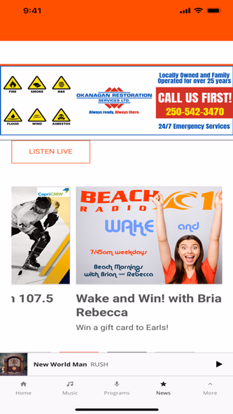 107.5 Beach Radio Vernon Screenshot 1 - AppWisp.com 107.5 Beach Radio Vernon Screenshot 1 - AppWisp.com