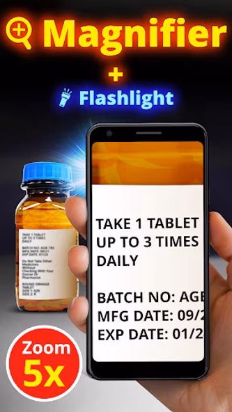 Magnifying Glass + Flashlight Screenshot 1 - AppWisp.com Magnifying Glass + Flashlight Screenshot 1 - AppWisp.com