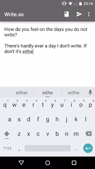 Write.as: Anonymous Screenshot 1 - AppWisp.com Write.as: Anonymous Screenshot 1 - AppWisp.com