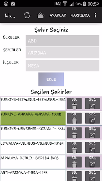 Namaz Vakitleri Screenshot 3 - AppWisp.com Namaz Vakitleri Screenshot 3 - AppWisp.com