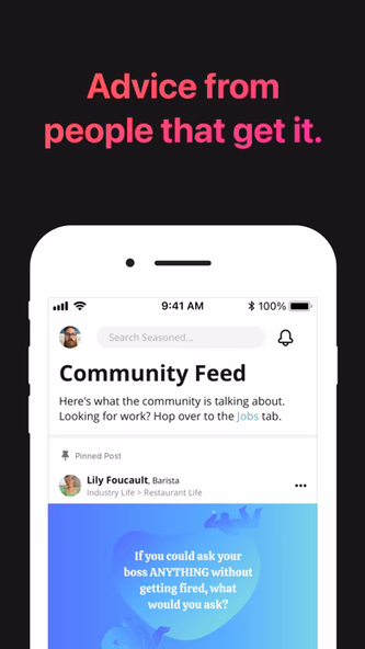 Seasoned: Jobs & Community Screenshot 3 - AppWisp.com Seasoned: Jobs & Community Screenshot 3 - AppWisp.com