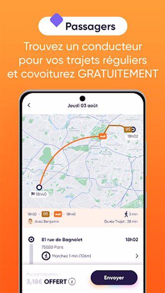 Klaxit - Covoiturage quotidien Screenshot 3 - AppWisp.com Klaxit - Covoiturage quotidien Screenshot 3 - AppWisp.com