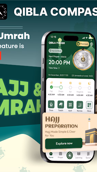 Muslim Prayer - Qibla Compass Screenshot 1 - AppWisp.com Muslim Prayer - Qibla Compass Screenshot 1 - AppWisp.com