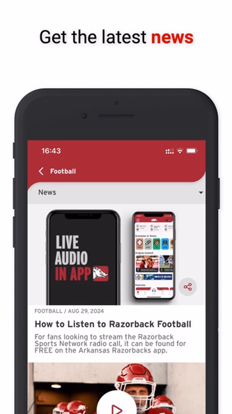Arkansas Razorbacks Screenshot 1 - AppWisp.com Arkansas Razorbacks Screenshot 1 - AppWisp.com