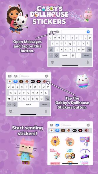 Gabby's Dollhouse Stickers Screenshot 1 - AppWisp.com Gabby's Dollhouse Stickers Screenshot 1 - AppWisp.com