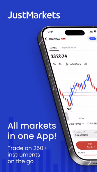 JustMarkets: Trade & investing Screenshot 1 - AppWisp.com JustMarkets: Trade & investing Screenshot 1 - AppWisp.com