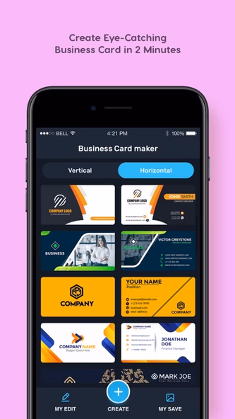 Business Card Maker, Visiting Screenshot 1 - AppWisp.com Business Card Maker, Visiting Screenshot 1 - AppWisp.com