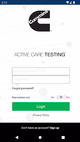 Cummins Active Care Testing Screenshot 2 - AppWisp.com Cummins Active Care Testing Screenshot 2 - AppWisp.com