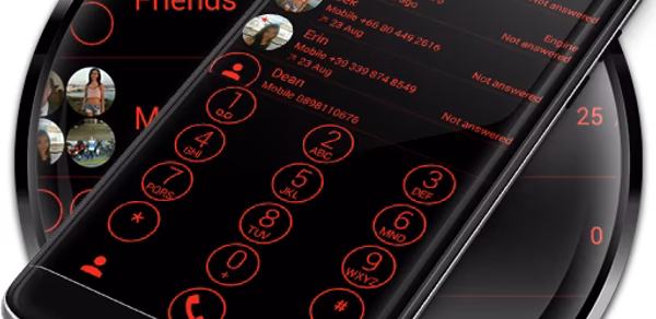 Dialer Theme Circle Black Red Header - AppWisp.com Dialer Theme Circle Black Red Header - AppWisp.com